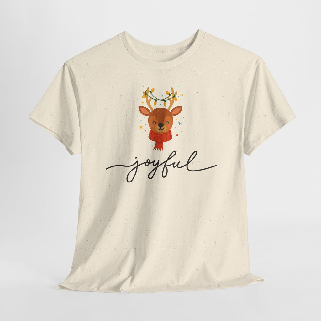 Joyful Reindeer Tee – Cute Holiday Christmas Shirt