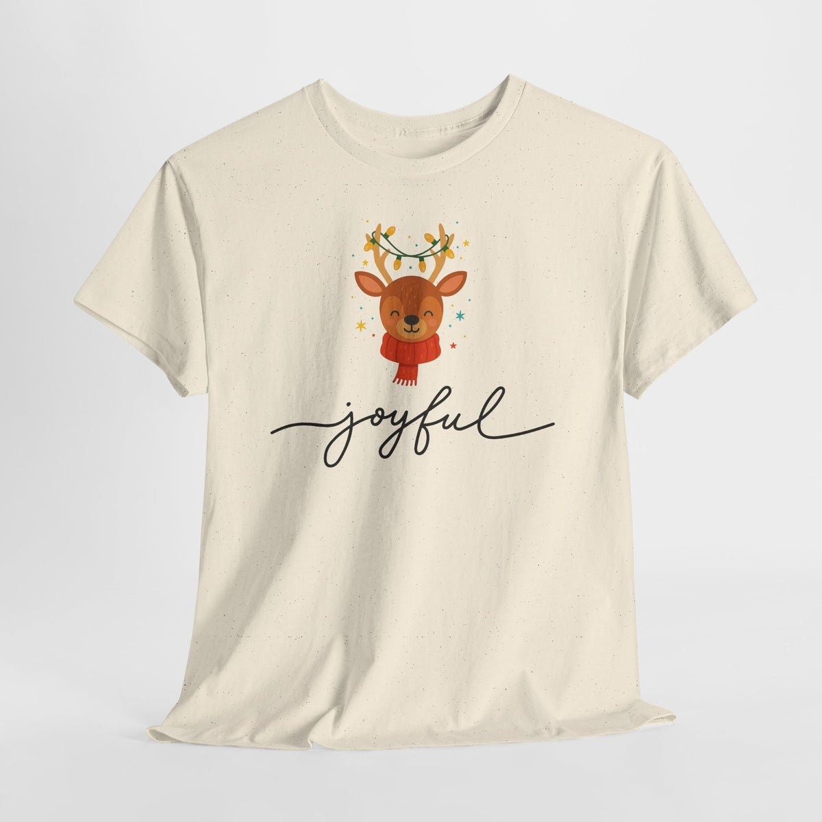 Joyful Reindeer Tee – Cute Holiday Christmas Shirt