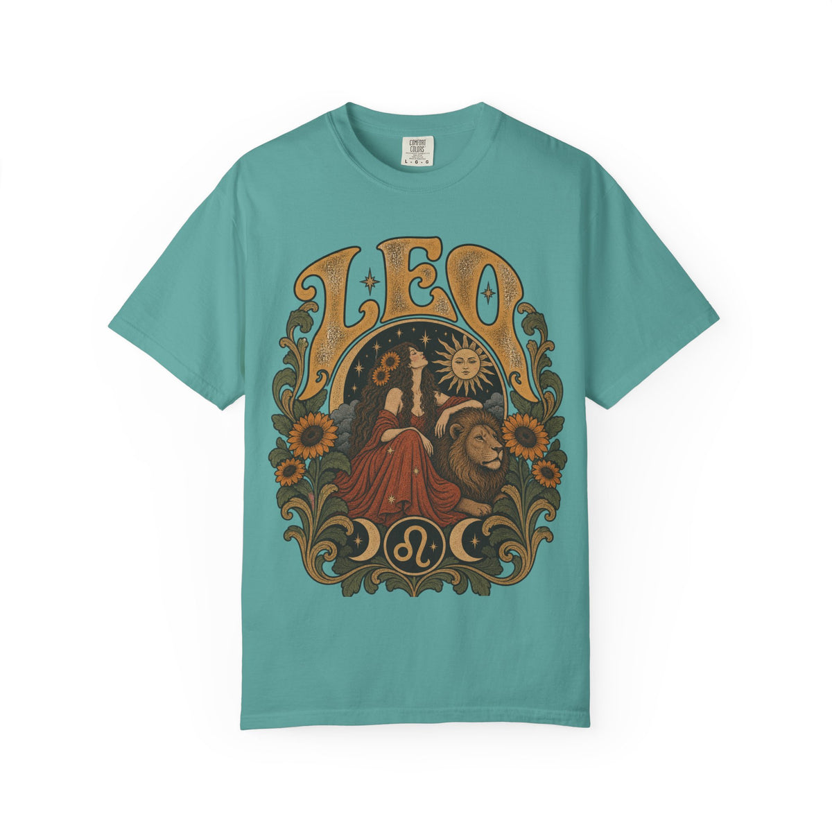 Leo Zodiac T-Shirt — Vintage Astrology Lion Graphic