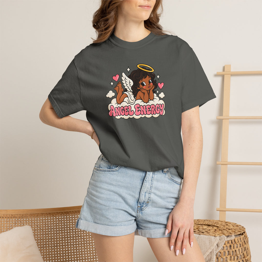 Angel Energy T-Shirt — Cute Retro Angel Graphic Tee