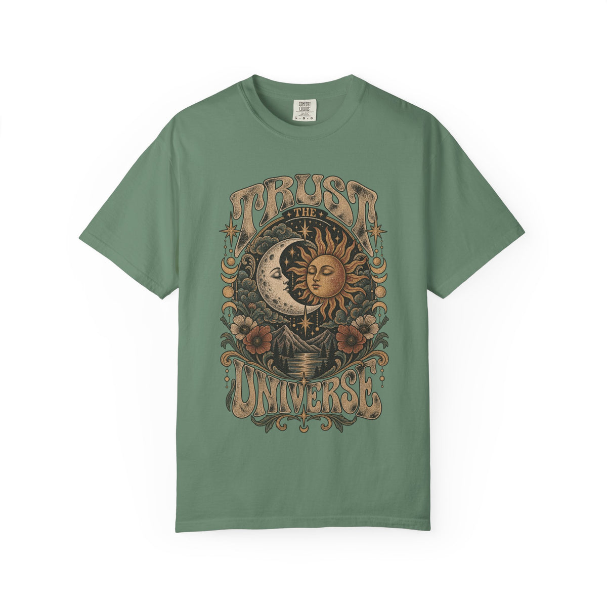 Trust The Universe Tee — Vintage Sun & Moon Celestial T-Shirt