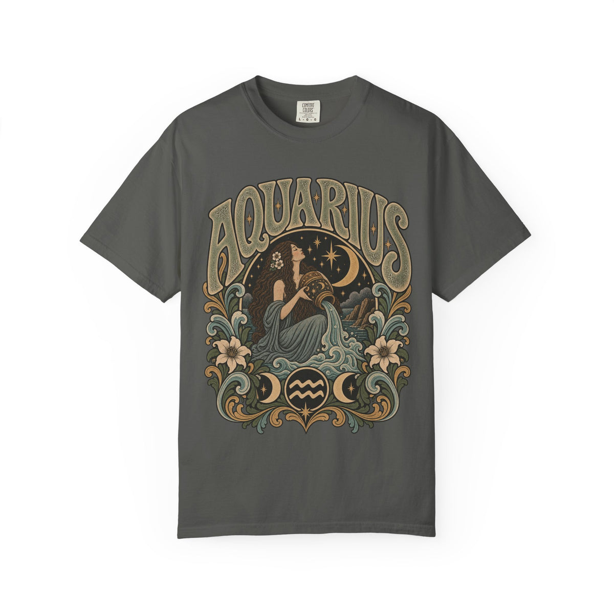 Aquarius Zodiac T-Shirt — Vintage Astrological Sign Tee