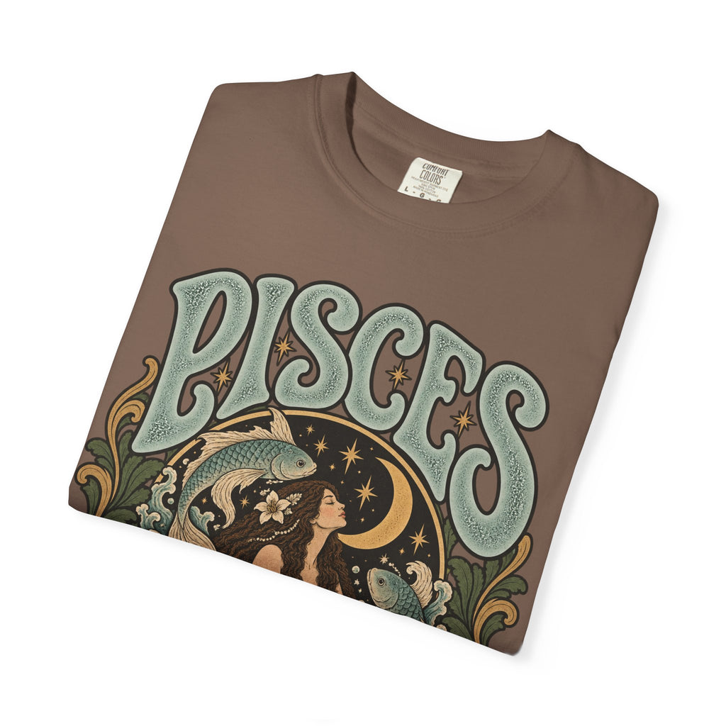 Pisces Zodiac T-Shirt — Retro Astrological Artwork