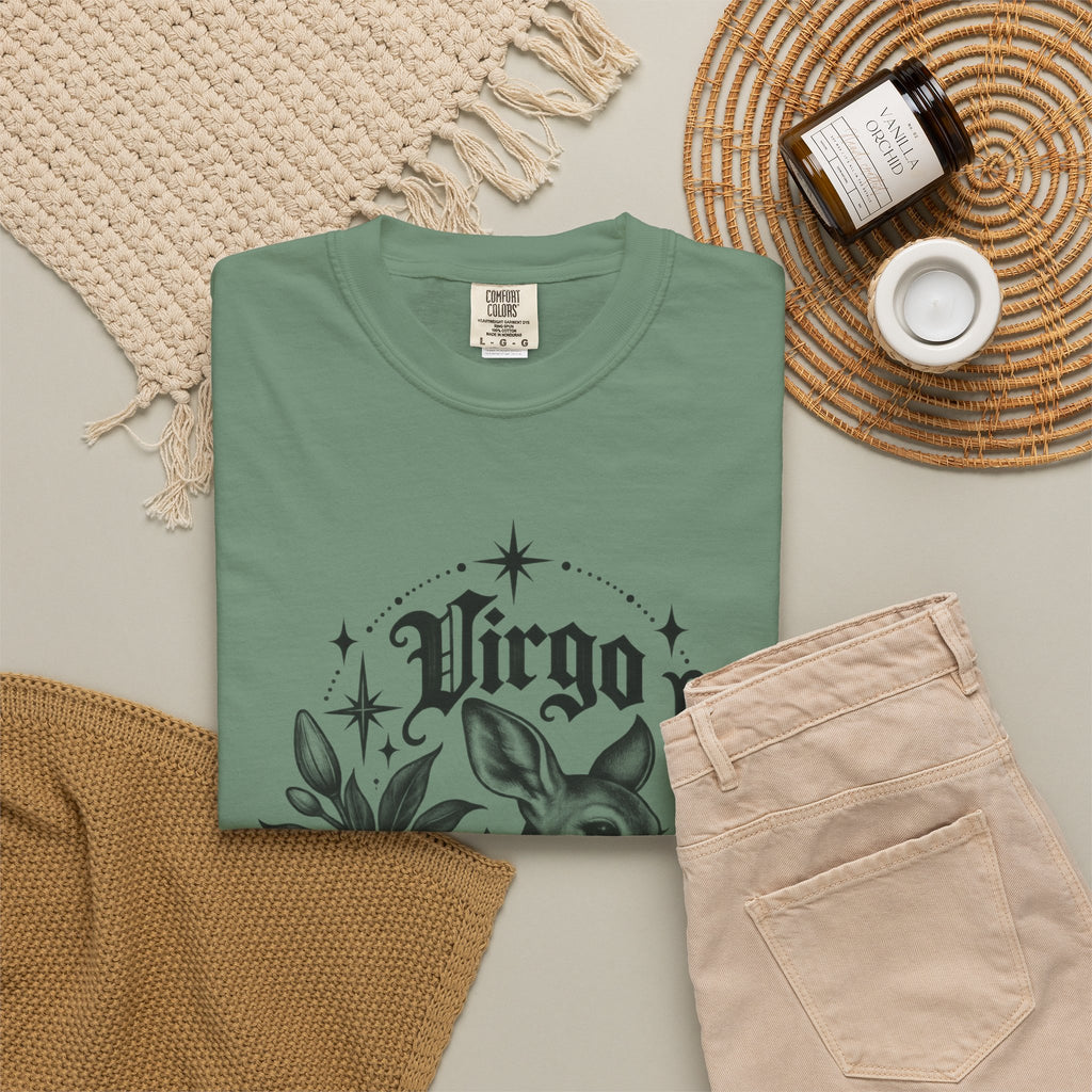 Virgo Zodiac T-Shirt — 'Virgo ' Floral Deer Astrology Tee
