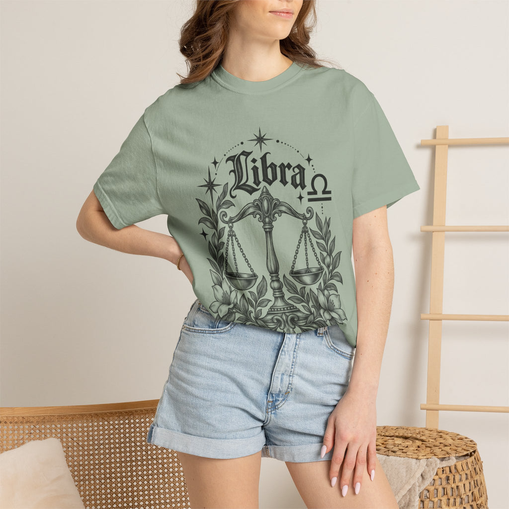 Libra Zodiac Scales T-Shirt — Astrological Sign Graphic Tee