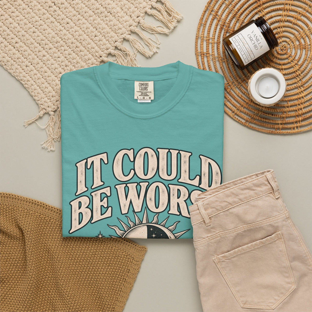 It Could Be Worse Tee — Vintage Sun & Moon Graphic T-Shirt