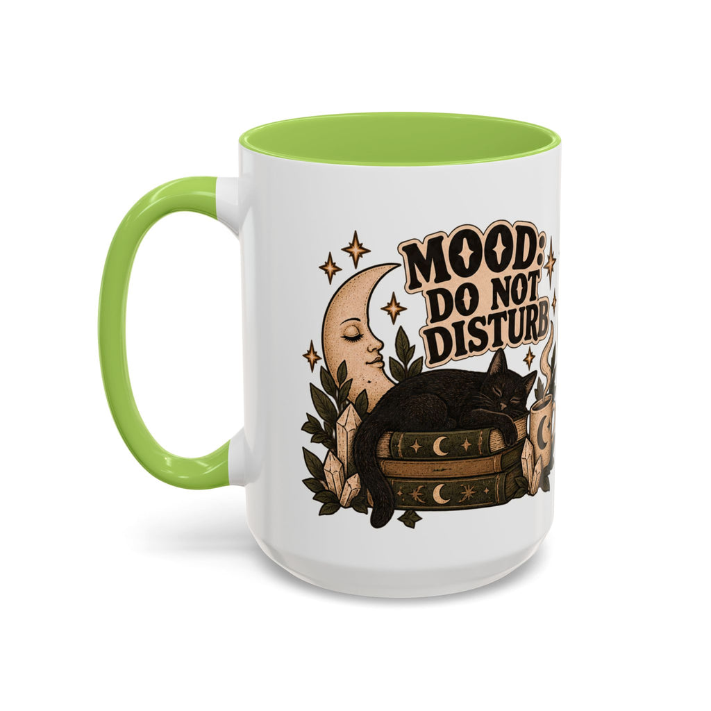 Mood: Do Not Disturb Mug — Sleepy Cat & Moon Ceramic Coffee Mug
