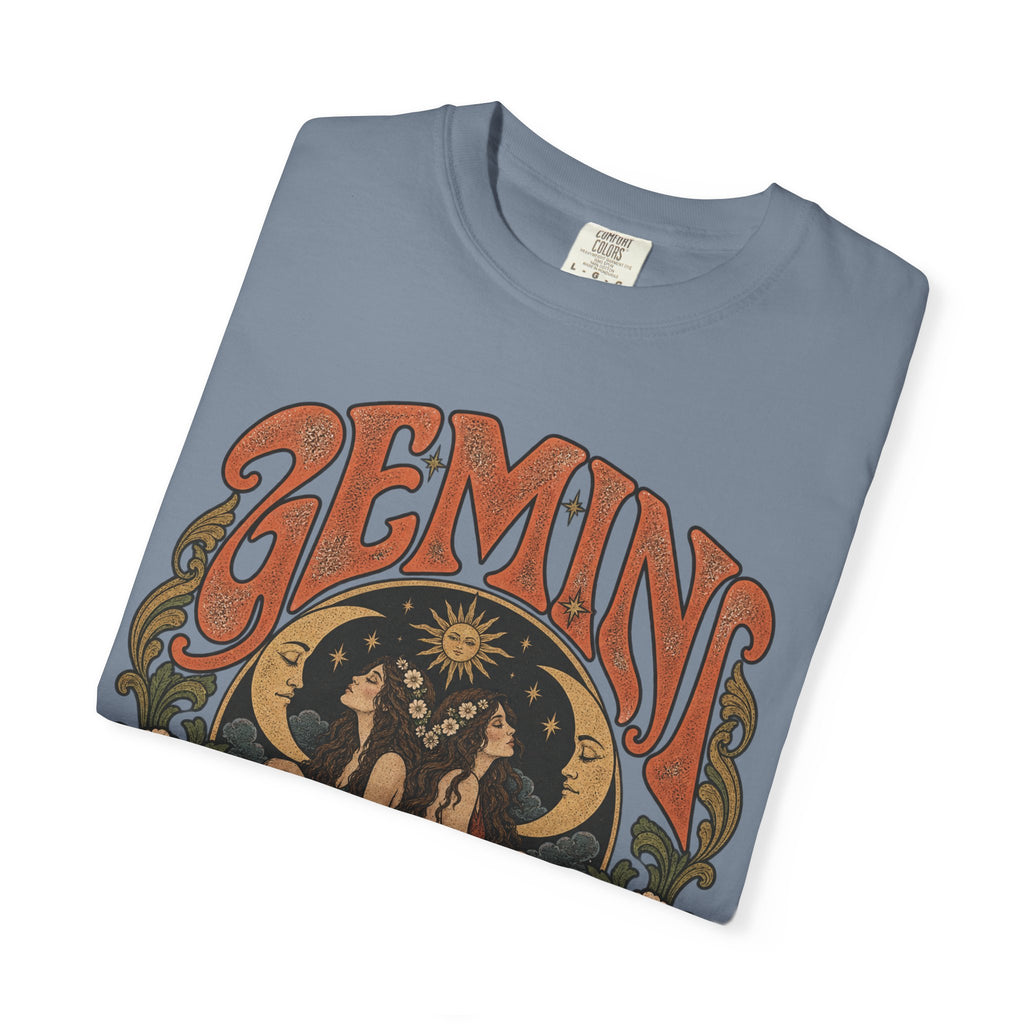 Gemini Zodiac T-Shirt — Vintage Astrological Graphic Tee