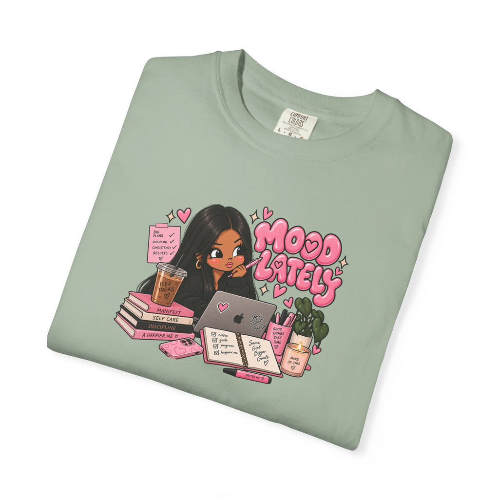 Mood Lately T-Shirt — Cute Study Girl Graphic Tee