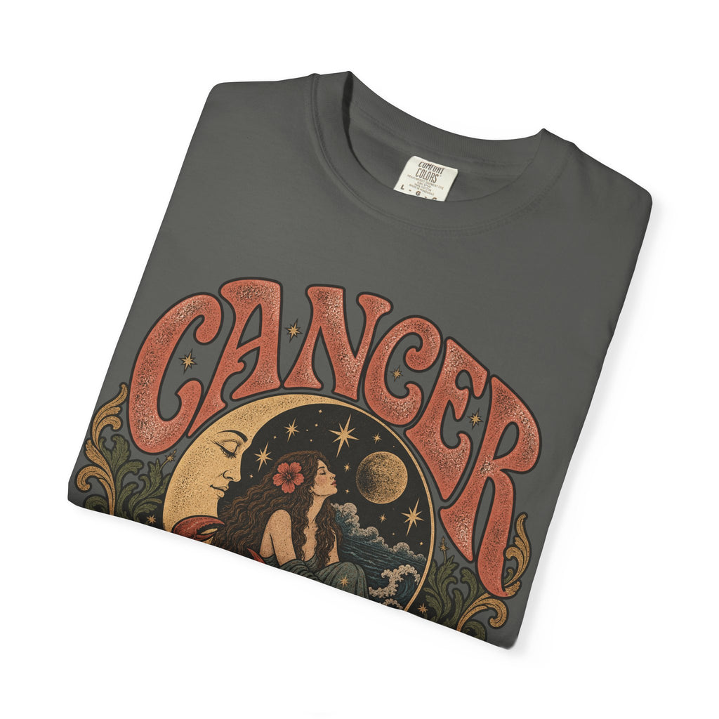 Cancer Zodiac T‑Shirt — Vintage Astrology Tee (Cancer Zodiac Sign)
