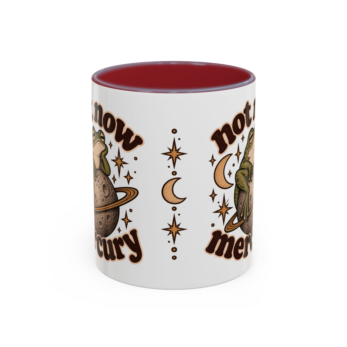 Not Now Mercury Mug — Retro Frog & Planet Ceramic Coffee Mug