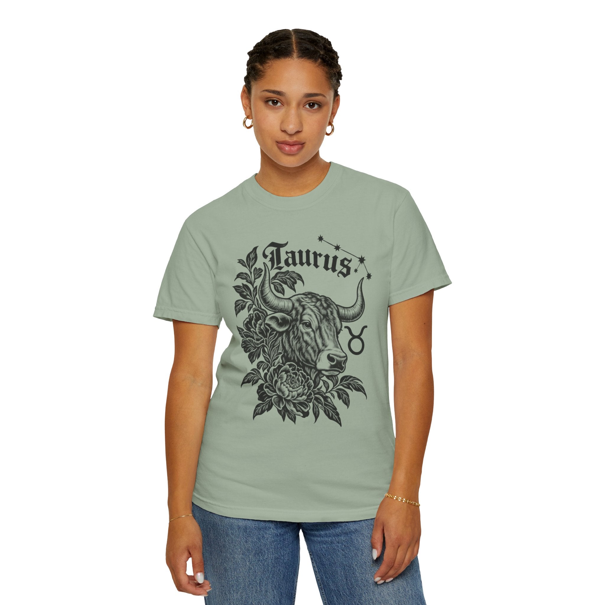 Taurus Zodiac T-Shirt — Floral Bull Astrology Tee