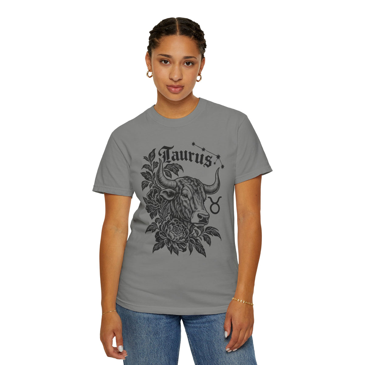 Taurus Zodiac T-Shirt — Floral Bull Astrology Tee