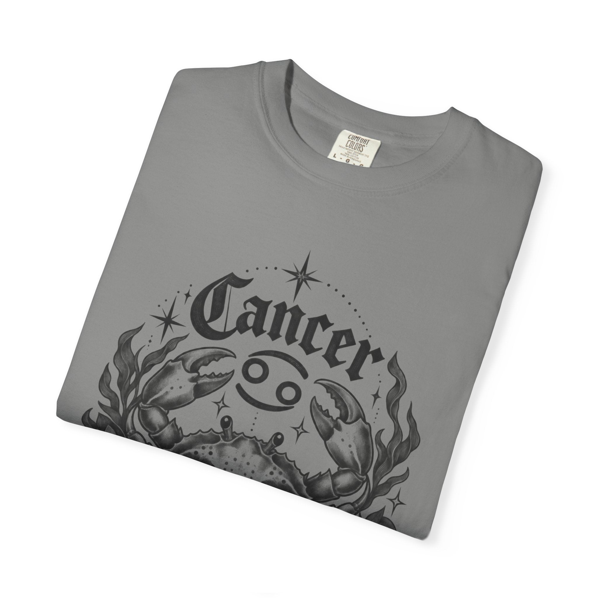 Cancer Zodiac T-Shirt — Floral Crab Astrology Tee