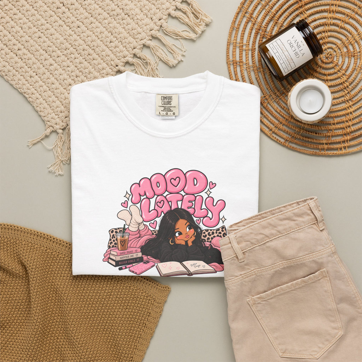 Mood Lately Graphic T-Shirt — Cozy Study Vibes