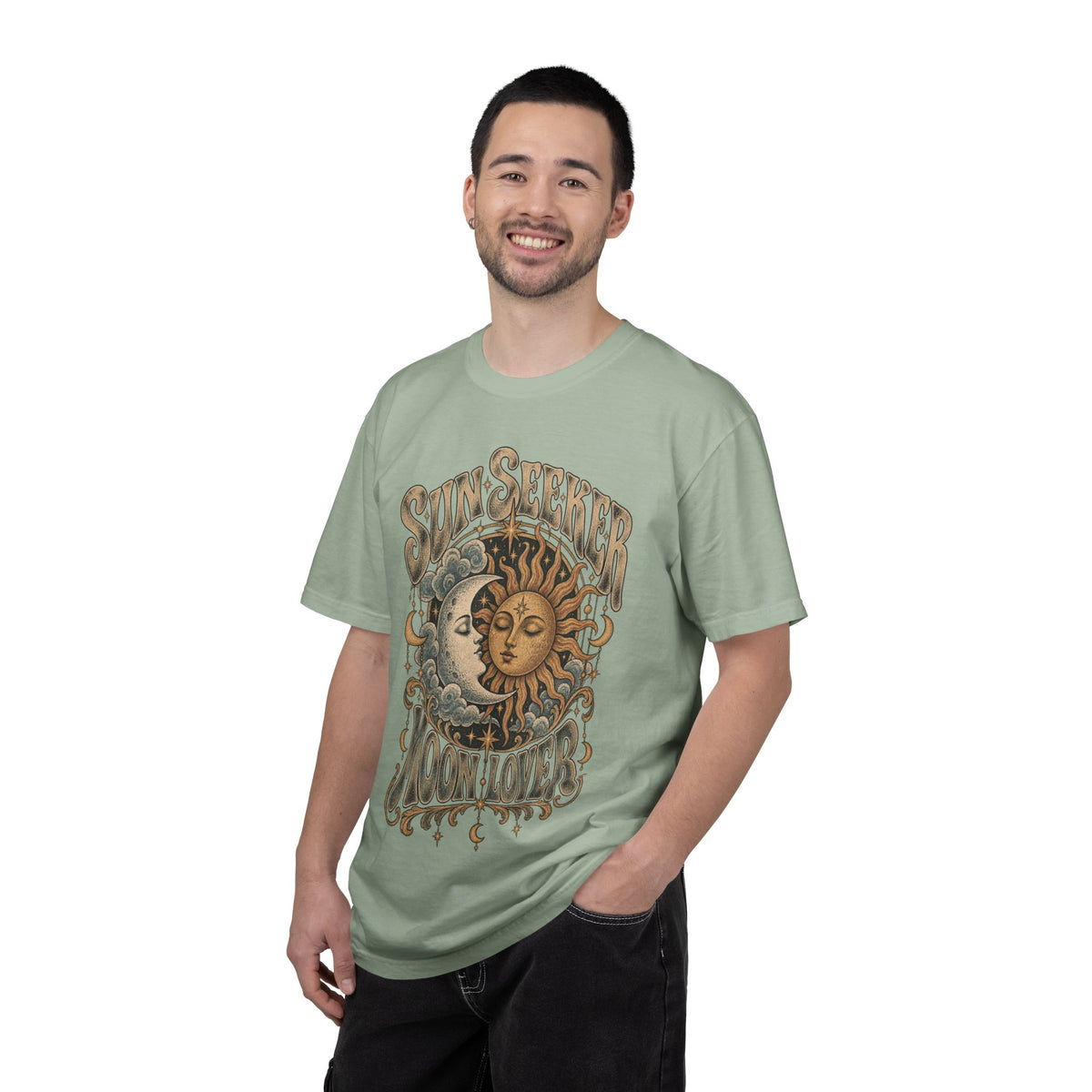 Sunseeker Moonlovers T-Shirt — Vintage Sun & Moon Graphic Tee