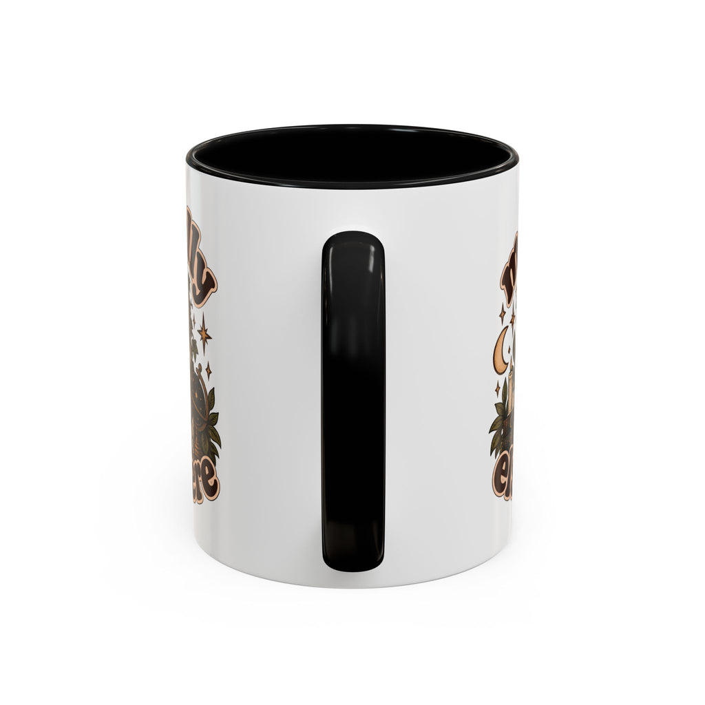 Mentally Elsewhere Mug — Black Cat Celestial Ceramic Coffee Mug