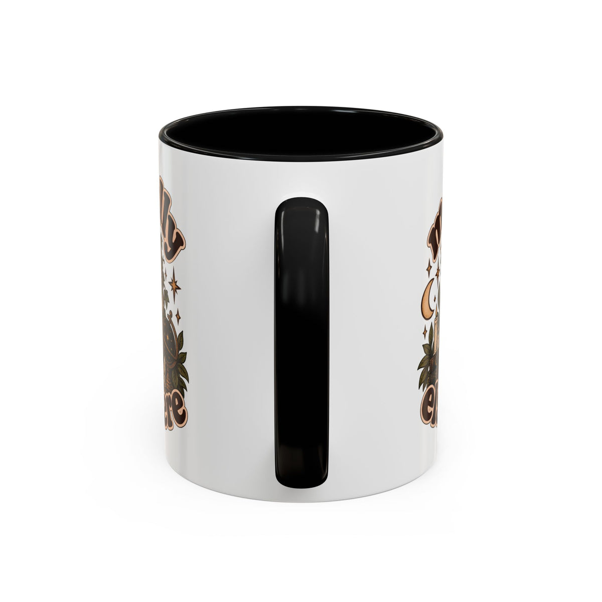 Mentally Elsewhere Mug — Black Cat Celestial Ceramic Coffee Mug