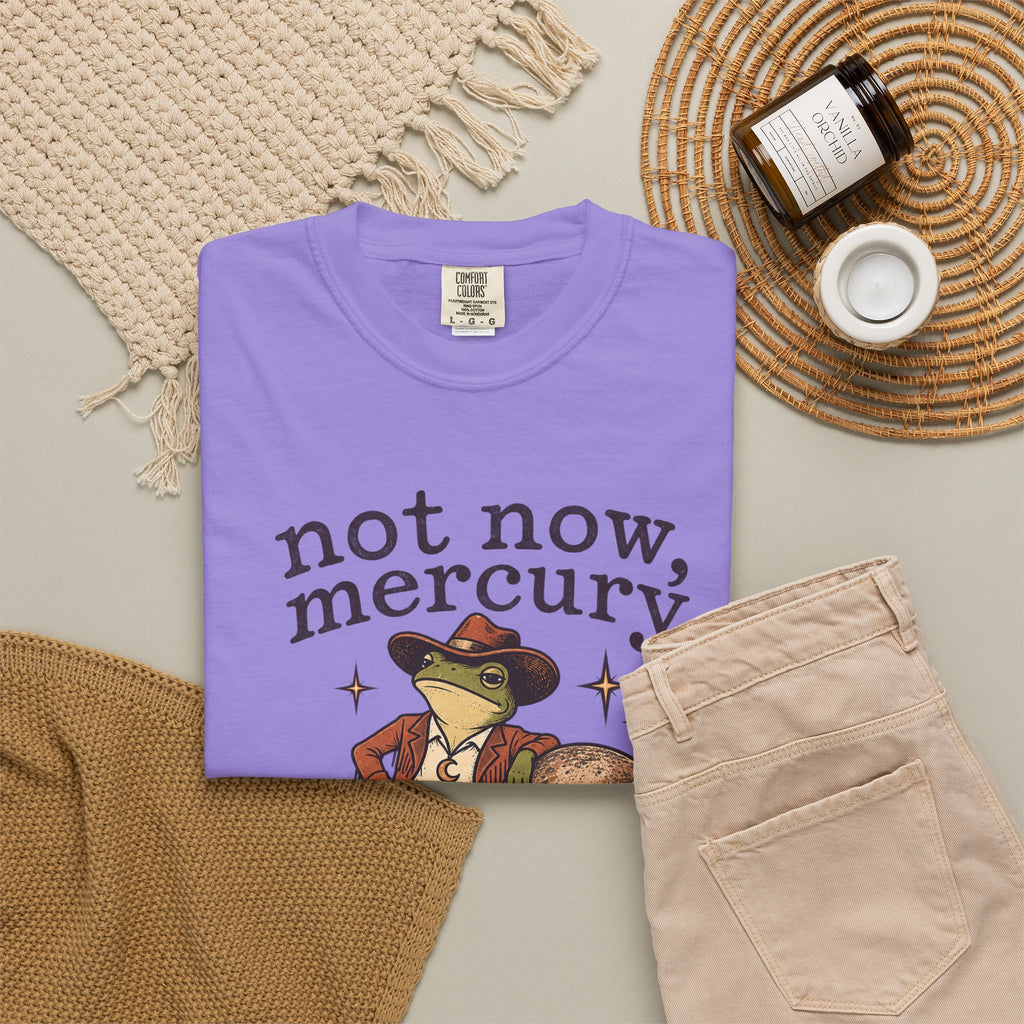 Not Now Mercury Tee — Mercury Retrograde Astrology Graphic T-Shirt