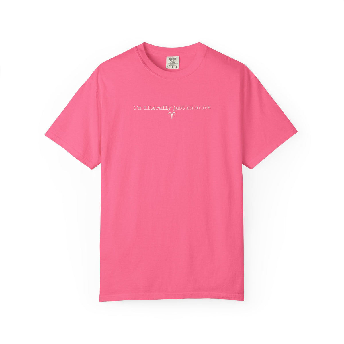 I'm Literally Just an Aries Garment-Dyed T-Shirt — Vintage Cream Comfort Tee