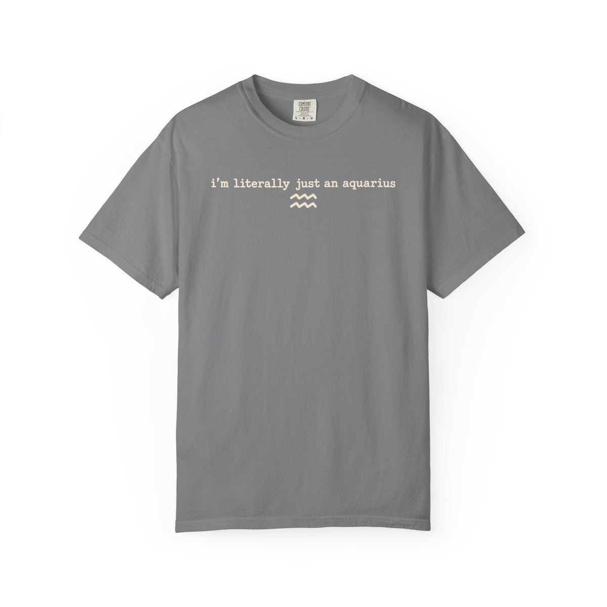 I'm Literally Just an Aquarius Classic Garment-Dyed T-Shirt — Neutral Cotton Tee