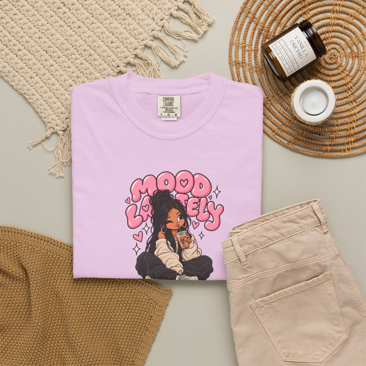 Mood Lovely T-Shirt — Cute Cartoon Girl Graphic Tee