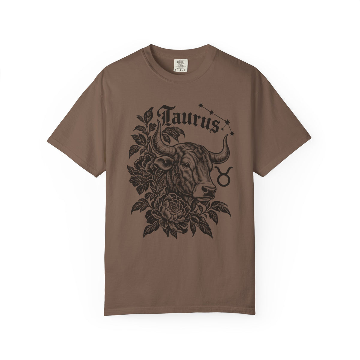 Taurus Floral Bull Zodiac Tee — Astrology Graphic T-Shirt