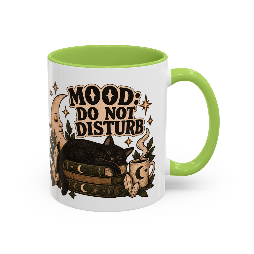 Mood: Do Not Disturb Mug — Sleepy Cat & Moon Ceramic Coffee Mug