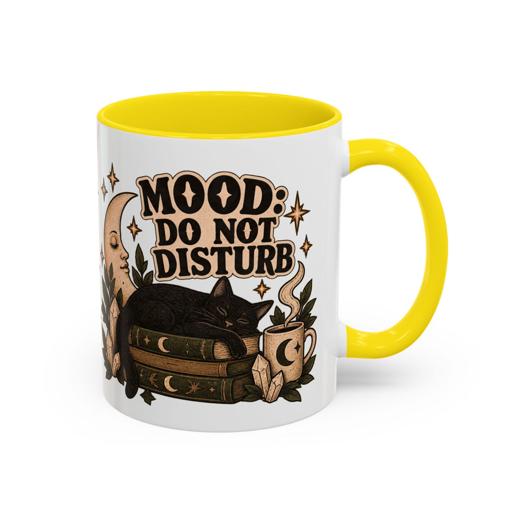 Mood: Do Not Disturb Mug — Sleepy Cat & Moon Ceramic Coffee Mug
