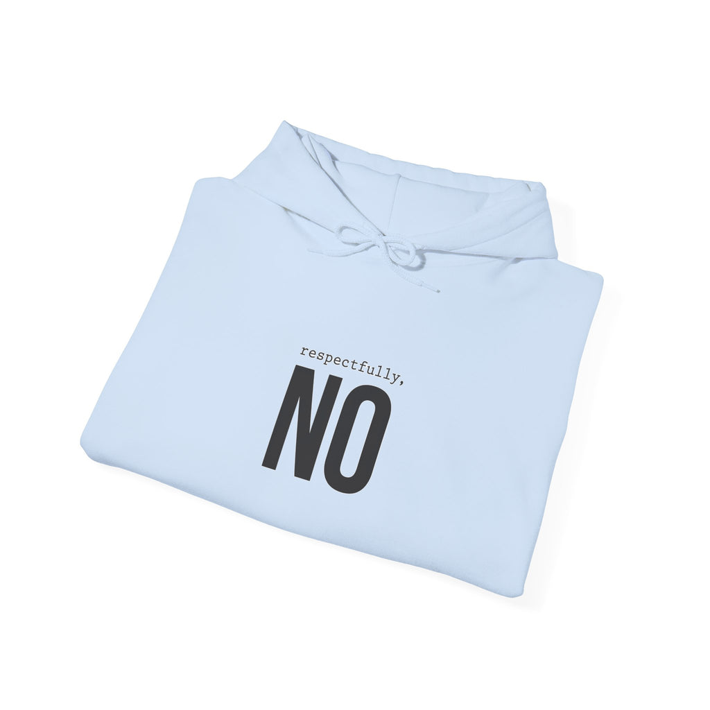NO Minimal Grumpy Humor Hoodie | Deadpan Text, Introvert Humor