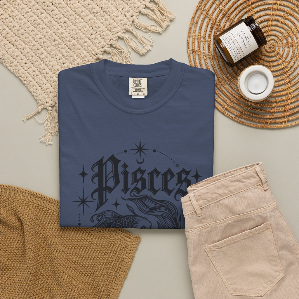 Pisces Zodiac T-Shirt — Vintage Fish Astrology Tee