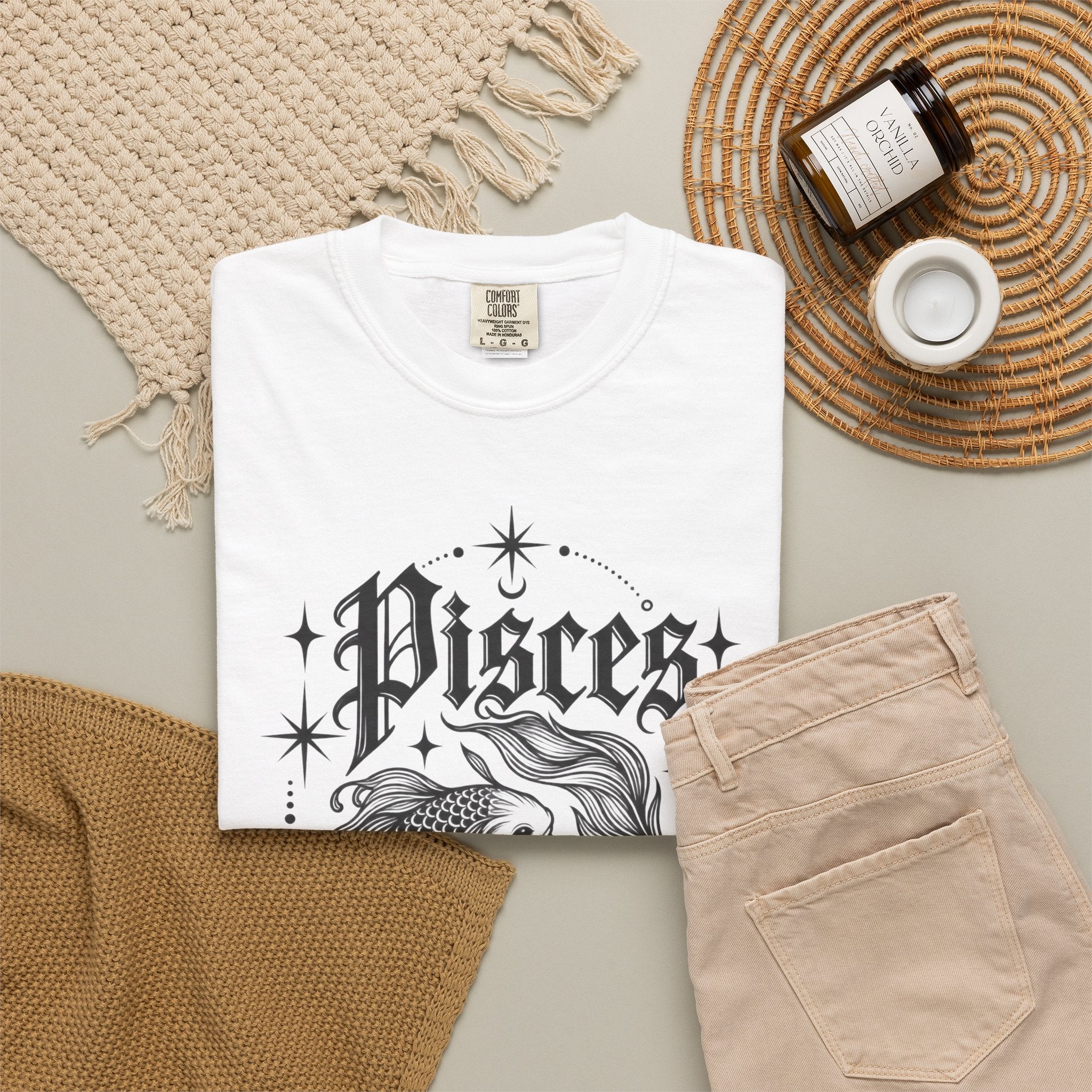 Pisces Zodiac T-Shirt — Vintage Fish Astrology Tee