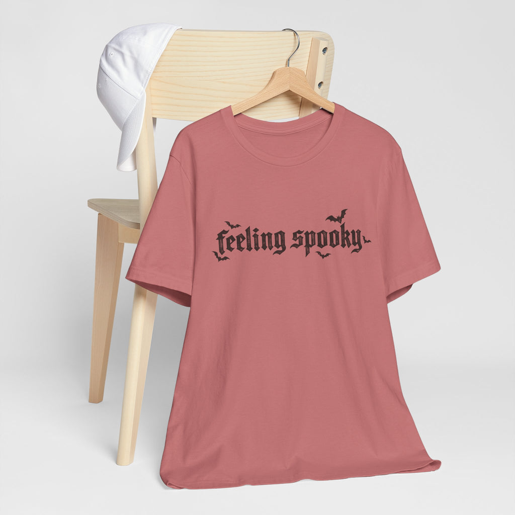 Feeling Spooky T-Shirt — Gothic Halloween Tee with Bats