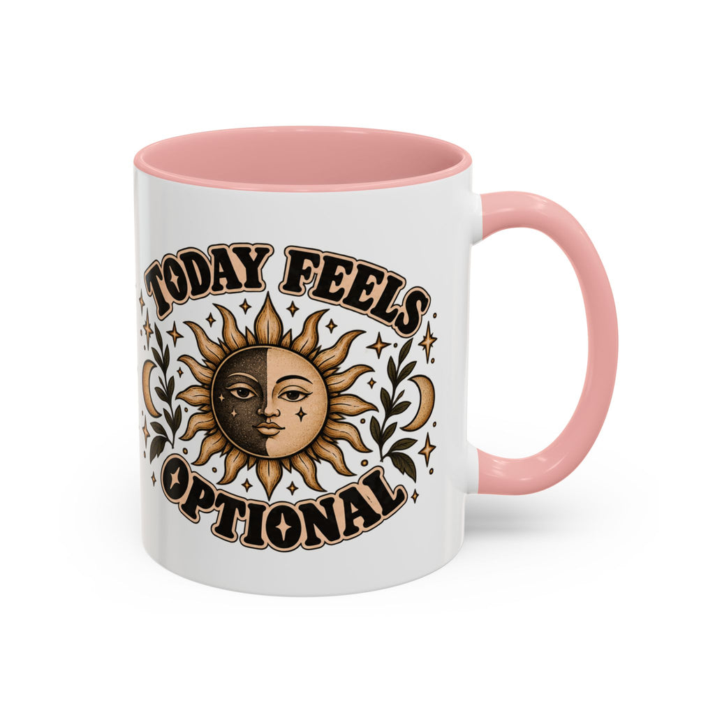Today Feels Optional Mug — Vintage Sun & Moon Ceramic Coffee Mug