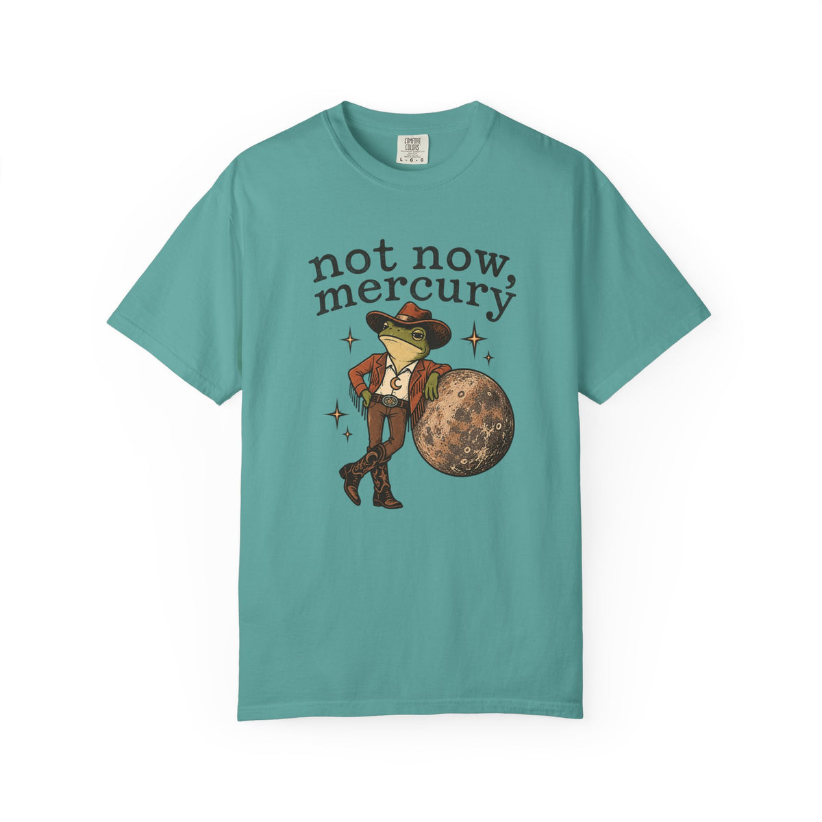 Not Now Mercury Tee — Mercury Retrograde Astrology Graphic T-Shirt
