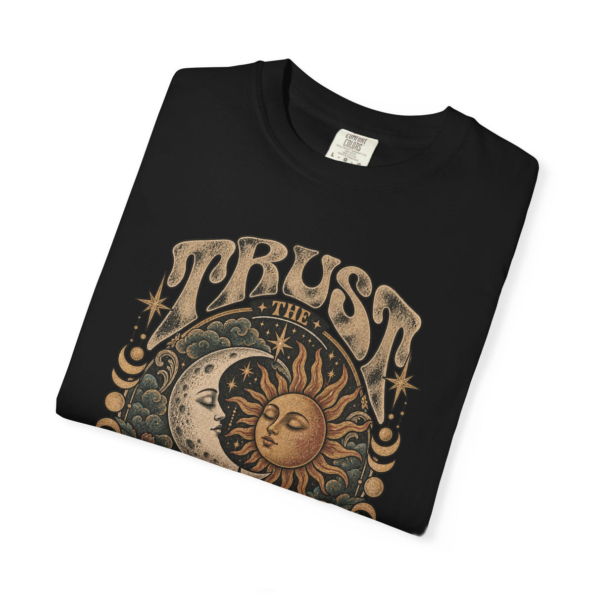 Trust the Universe T-Shirt — Vintage Sun & Moon Graphic