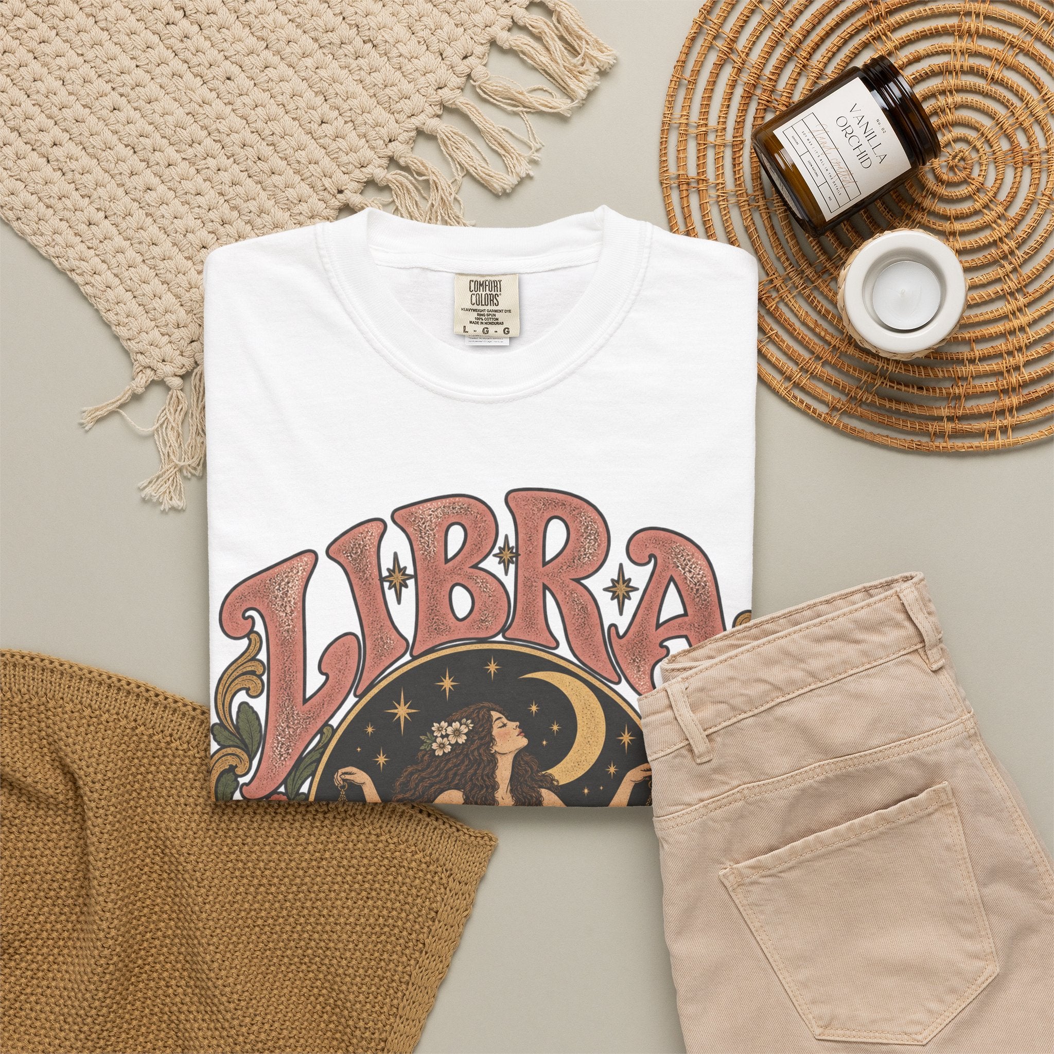 T-Shirt — Libra Vintage Zodiac Graphic Tee