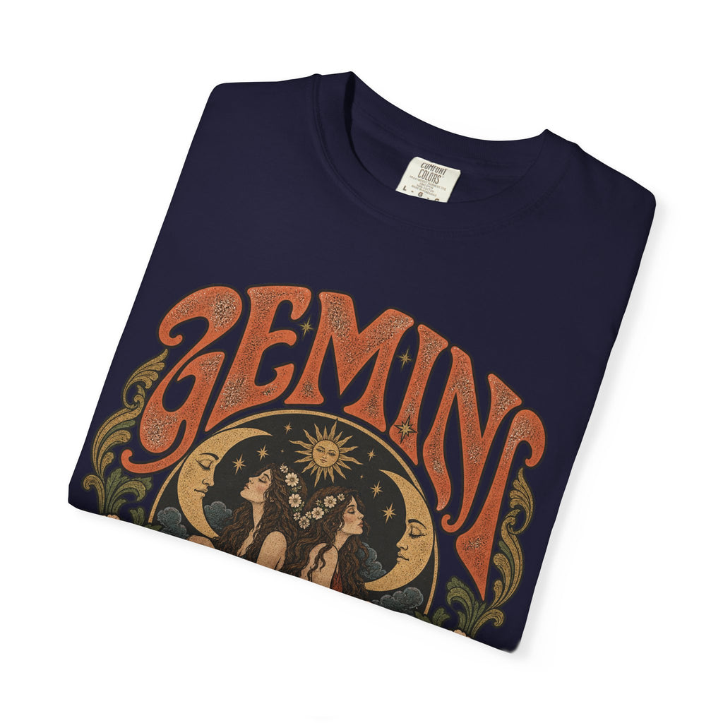 Gemini Zodiac T-Shirt — Vintage Astrological Graphic Tee