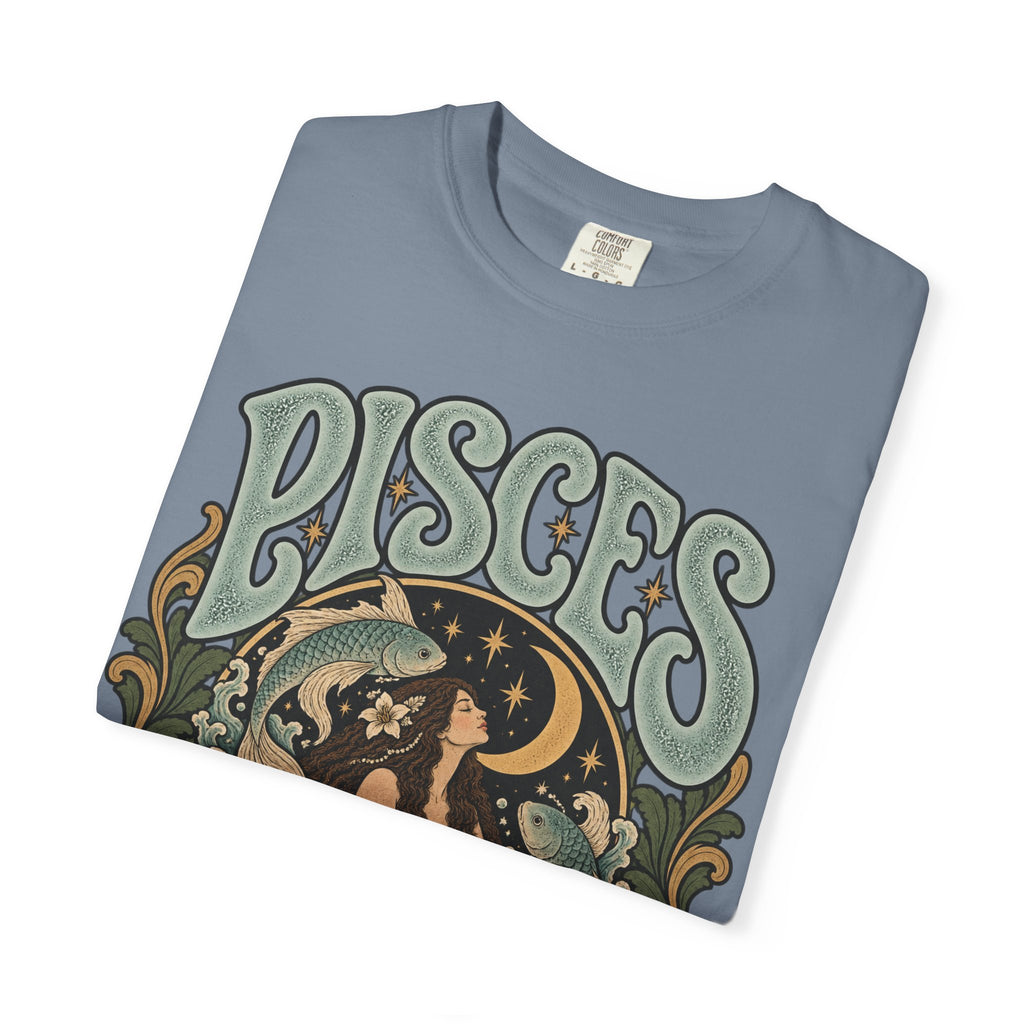 Pisces Zodiac T-Shirt — Retro Astrological Artwork