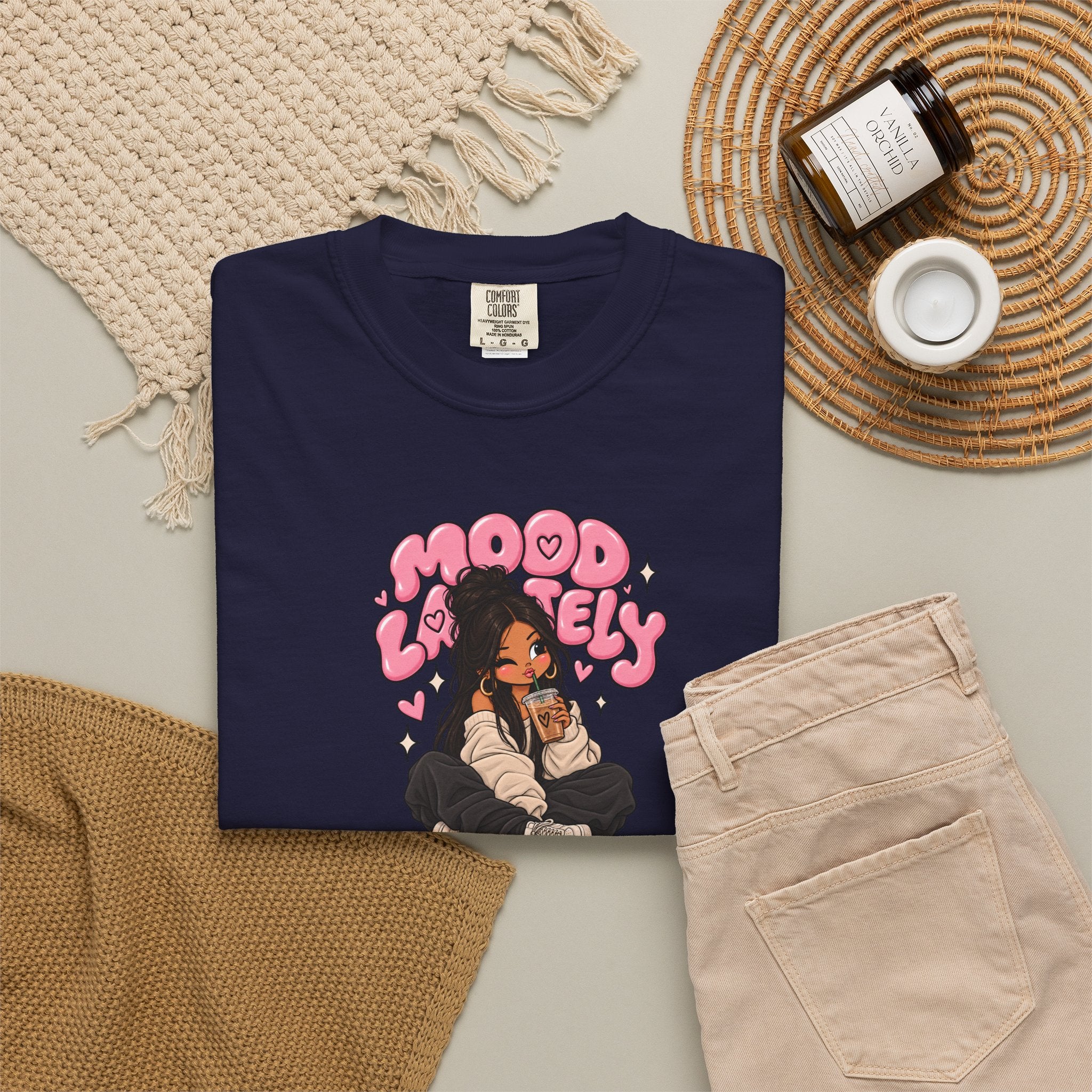 Mood Lovely T-Shirt — Cute Cartoon Girl Graphic Tee
