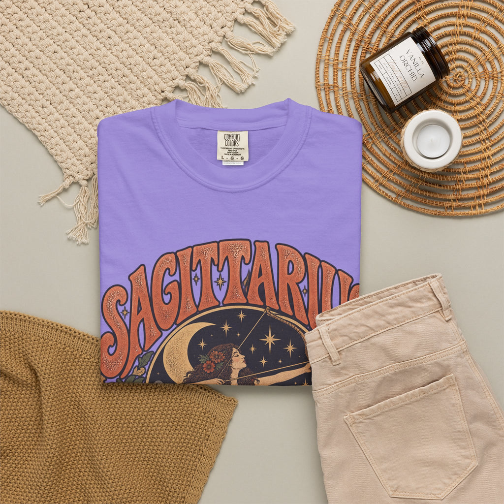 Sagittarius Zodiac T-Shirt — Retro Astrology Archer Design