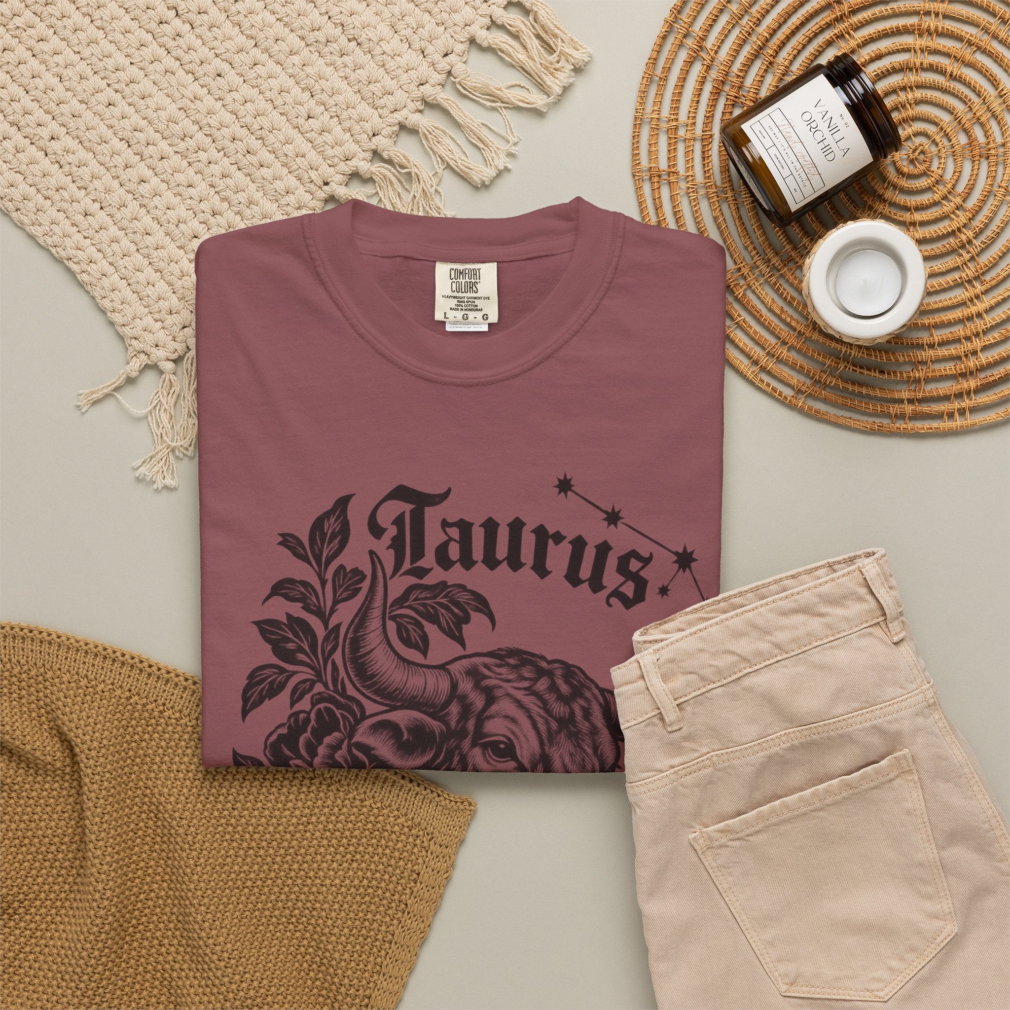 Taurus Zodiac T-Shirt — Floral Bull Astrology Tee