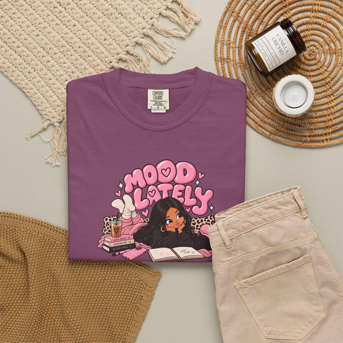 Mood Lately Graphic T-Shirt — Cozy Study Vibes