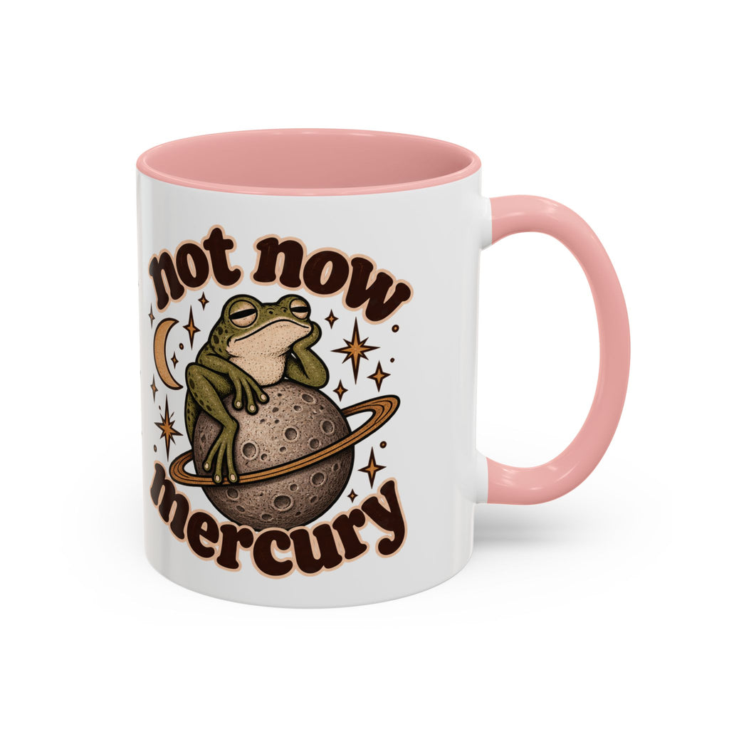 Not Now Mercury Mug — Retro Frog & Planet Ceramic Coffee Mug