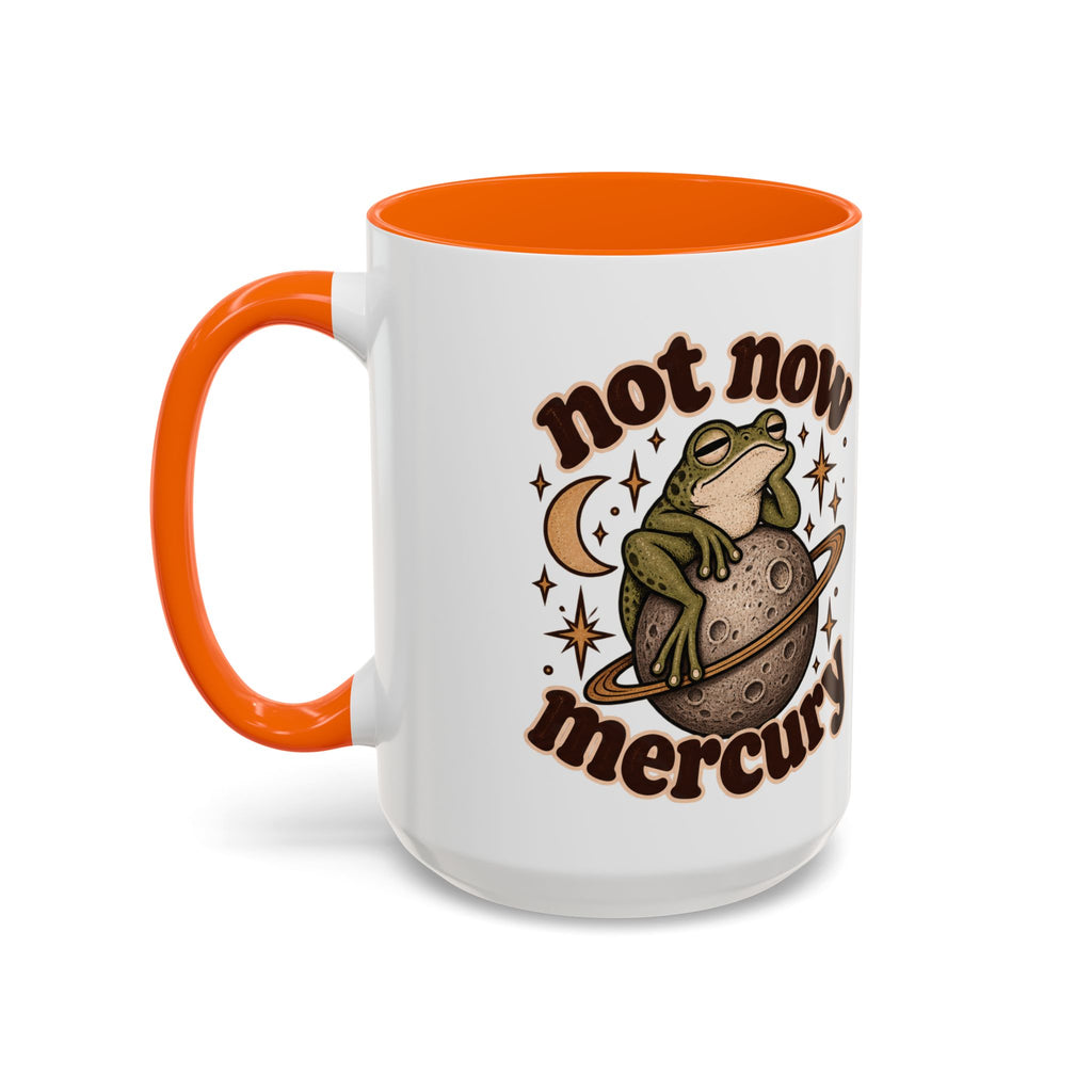 Not Now Mercury Mug — Retro Frog & Planet Ceramic Coffee Mug