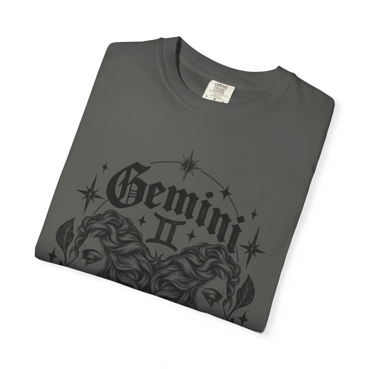 Gemini Zodiac Tee — Twin Faces Astrology T-Shirt