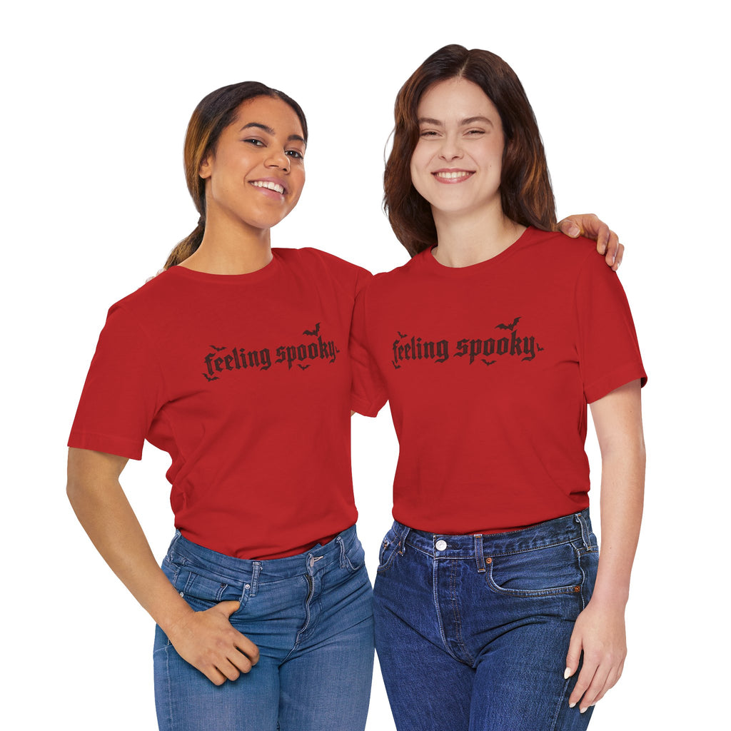 Feeling Spooky T-Shirt — Gothic Halloween Tee with Bats
