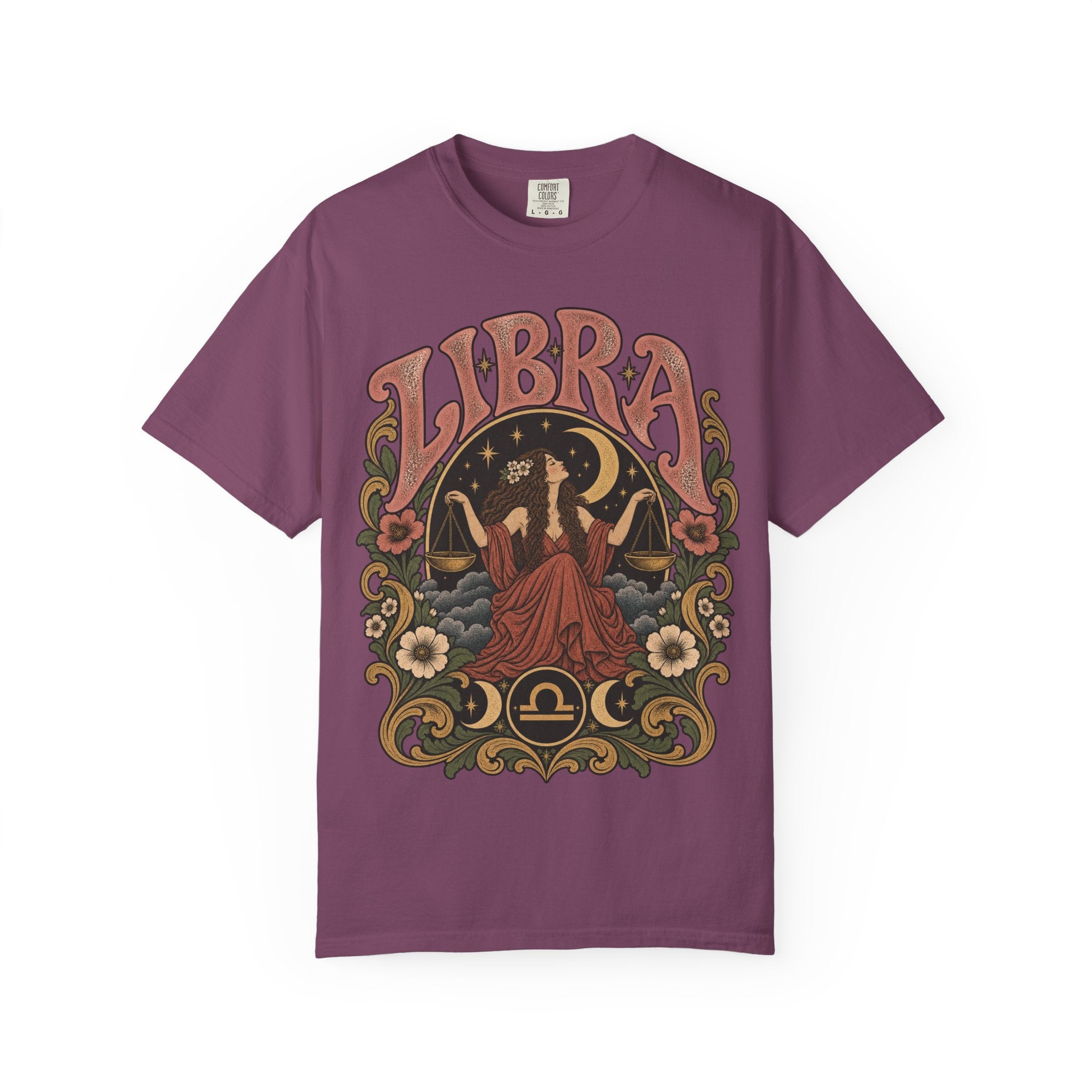 T-Shirt — Libra Vintage Zodiac Graphic Tee