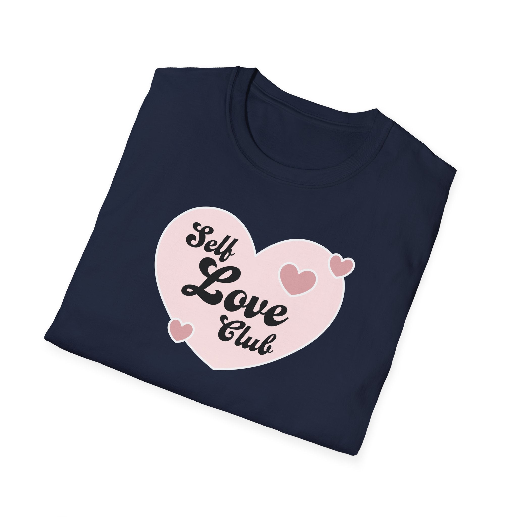 Self Love Club T-Shirt — Pink Heart Graphic Tee for Women & Teens