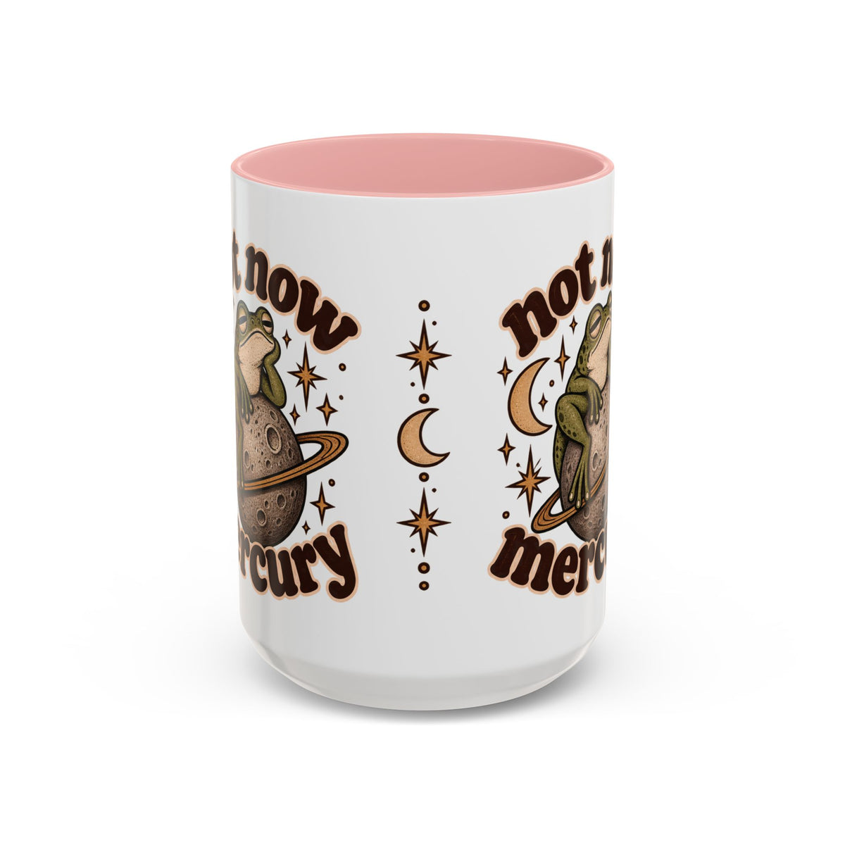 Not Now Mercury Mug — Retro Frog & Planet Ceramic Coffee Mug